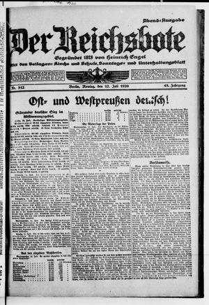Der Reichsbote vom 12.07.1920