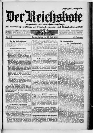 Der Reichsbote vom 16.07.1920