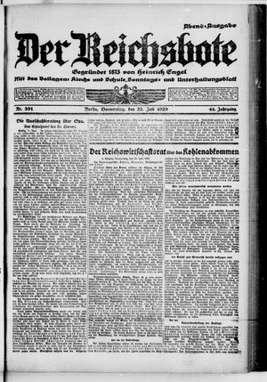 Der Reichsbote vom 22.07.1920