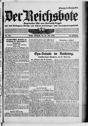 Der Reichsbote vom 28.07.1920