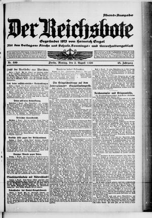 Der Reichsbote vom 02.08.1920