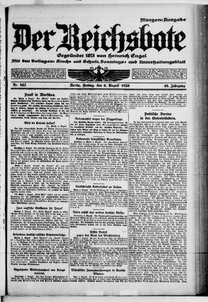 Der Reichsbote vom 06.08.1920