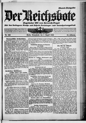 Der Reichsbote vom 07.08.1920