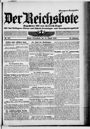 Der Reichsbote vom 14.08.1920