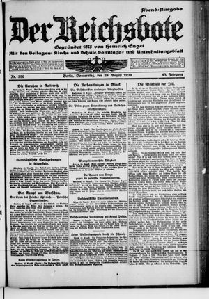 Der Reichsbote vom 19.08.1920