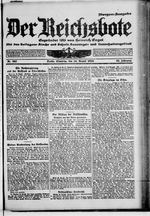 Der Reichsbote vom 24.08.1920