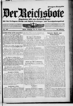 Der Reichsbote vom 25.08.1920