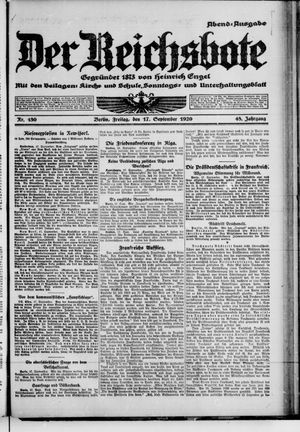 Der Reichsbote vom 17.09.1920