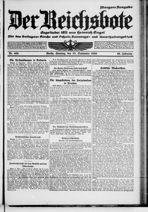 Der Reichsbote vom 19.09.1920