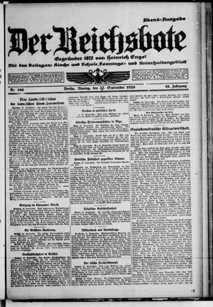 Der Reichsbote vom 27.09.1920