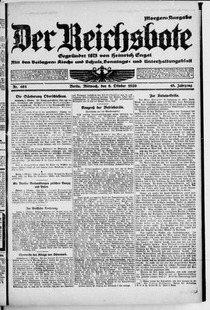 Der Reichsbote vom 06.10.1920