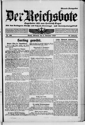 Der Reichsbote vom 03.11.1920