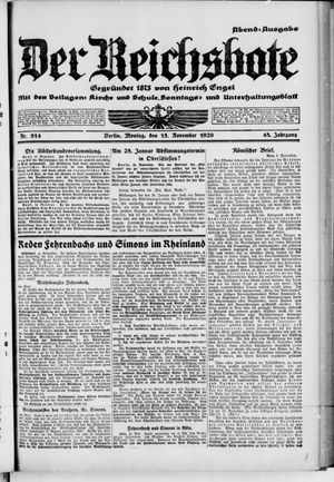 Der Reichsbote vom 15.11.1920