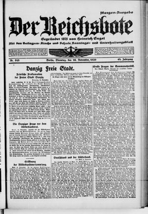 Der Reichsbote vom 16.11.1920