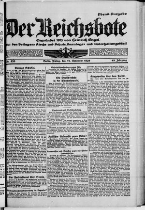 Der Reichsbote vom 19.11.1920