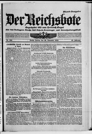 Der Reichsbote vom 26.11.1920