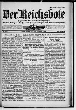 Der Reichsbote vom 20.12.1920