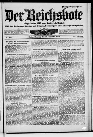 Der Reichsbote vom 28.12.1920