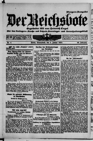 Der Reichsbote on Jan 1, 1921