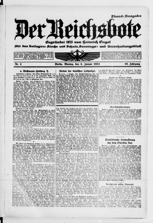 Der Reichsbote vom 03.01.1921