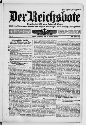 Der Reichsbote on Jan 4, 1921