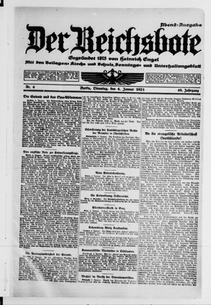Der Reichsbote on Jan 4, 1921