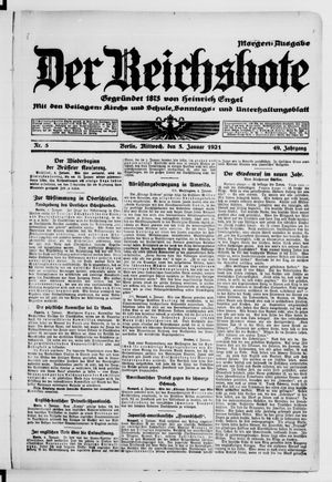Der Reichsbote vom 05.01.1921