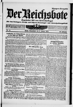 Der Reichsbote vom 08.01.1921