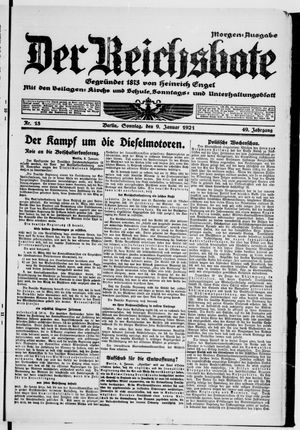 Der Reichsbote vom 09.01.1921
