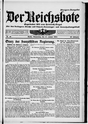 Der Reichsbote vom 13.01.1921