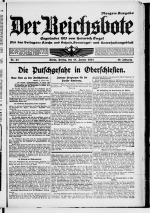 Der Reichsbote on Jan 14, 1921