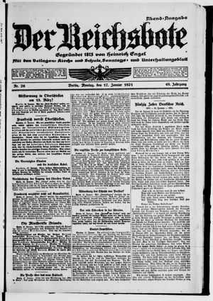 Der Reichsbote vom 17.01.1921
