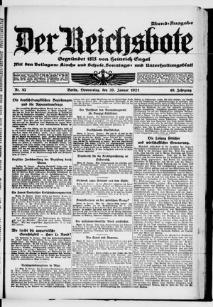 Der Reichsbote vom 20.01.1921