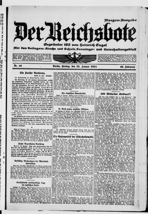 Der Reichsbote on Jan 28, 1921