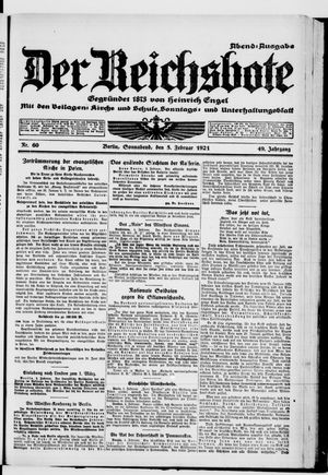 Der Reichsbote vom 05.02.1921