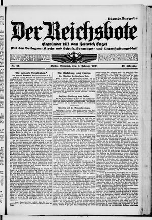 Der Reichsbote on Feb 9, 1921