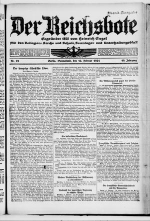 Der Reichsbote vom 12.02.1921