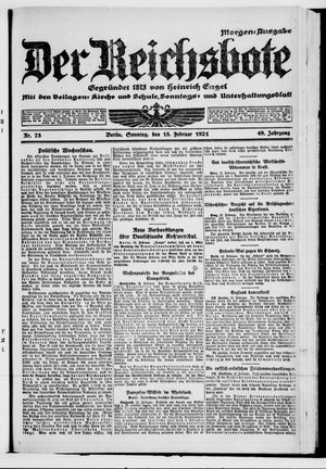 Der Reichsbote vom 13.02.1921