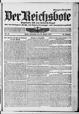 Der Reichsbote vom 19.02.1921
