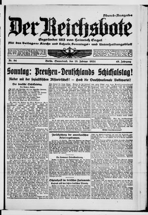 Der Reichsbote vom 19.02.1921