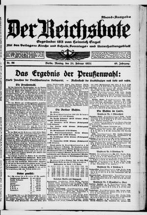 Der Reichsbote vom 21.02.1921