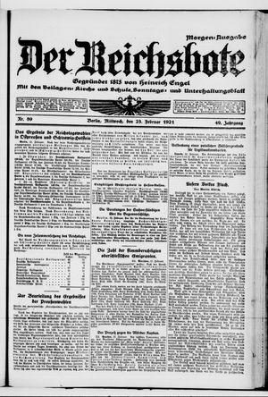 Der Reichsbote vom 23.02.1921