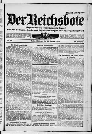 Der Reichsbote on Feb 23, 1921