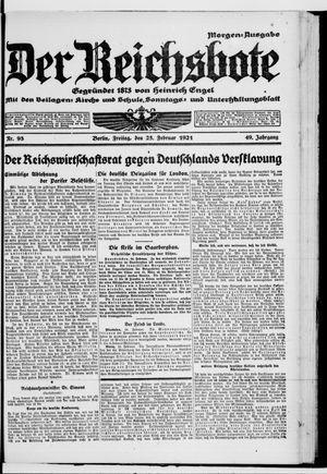 Der Reichsbote on Feb 25, 1921