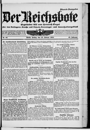Der Reichsbote on Feb 25, 1921