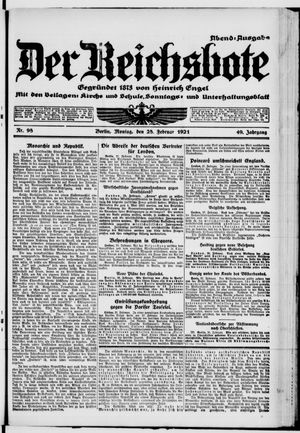 Der Reichsbote on Feb 28, 1921