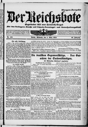 Der Reichsbote on Mar 2, 1921