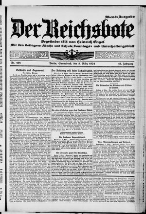 Der Reichsbote on Mar 5, 1921