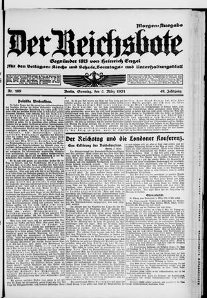 Der Reichsbote vom 06.03.1921