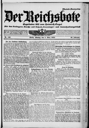 Der Reichsbote vom 07.03.1921